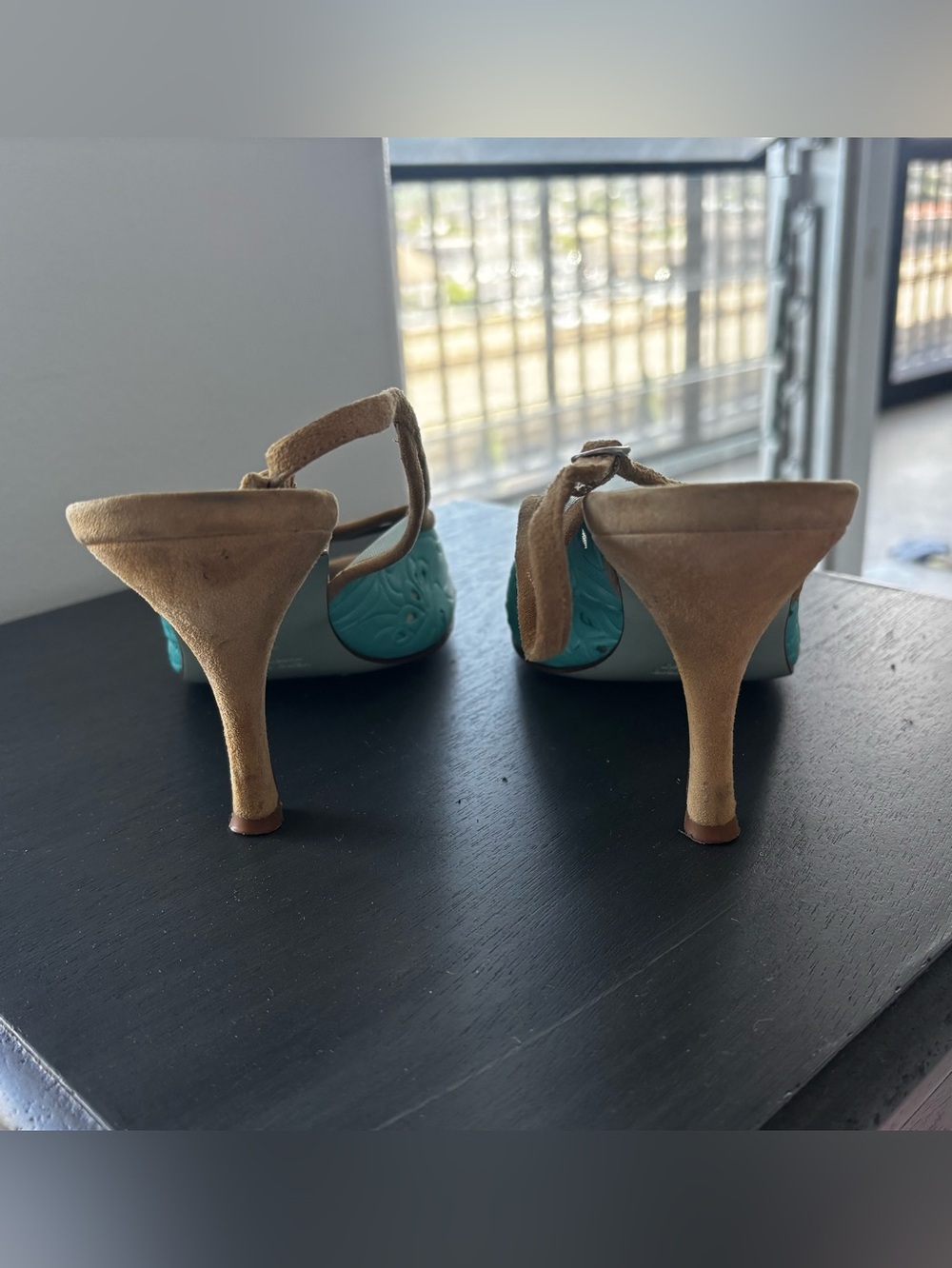 Sophia Webster Turquoise and Tan Heels - Picture 9 of 9